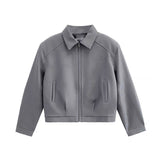 Fongt Short Jacket Men's And Women's Spring And Autumn Cushion Shoulder Suit Collar Pilot Fashion Niche Baseball Suit Coat