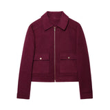 Fongt Women's Dress 2025 Autumn Zipper Collar Long-Sleeved Jacket Baseball Jacket Women L52255