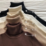 Fongt Sweater Woman With Bottom Shirt Autumn And Winter New Long Sleeves To Keep Warm Body Solid Color Knitted