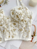 Vintage Lace Embroidery Bustier-Outfit