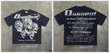 Vintage T-Shirt Men's High Street Creative Pattern Printing Round Collar Short-Sleeved Cotton Super Loose Short Sleeves-Outfit