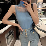 Temperament Vest Women's Summer New Jacket Wears Short Sexy Hot Girls Sleeveless Top Pure