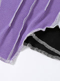 Sleeve Detail Irregular Patchwork Crop Top-Outfit