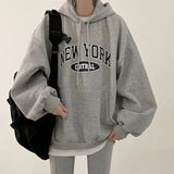 Vintage Letter Printed Oversized Hoodie-Outfit