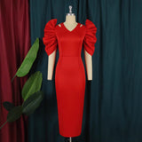 Fongt Hollow Slamwn Folding High-Waisted Banquet Event Evening Dress Dress Girl Dress