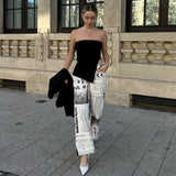 Side Slit Tube Top-Outfit