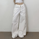 Fold Over Ruched Black Cargo Pants-Outfit
