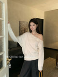 Fongt Xixi 2025 New White Label Loose Long-Sleeved Flower Knitted Sweater Female 25052