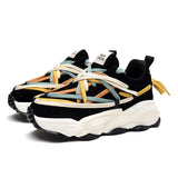Couples Sneakers Women Men Thick Sole Running Shoes Unisex Leather Sport Shoes Comfortable Waterproof Walking
