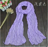 Brand Fashion Casual Foulard All-match Solid Soft Cotton Long Scarf Women