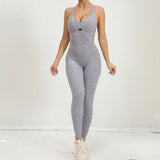 Fongt Adjustable Shoulder Strap Yoga Dance Belly Peach Hip Sports Stretch Tight Suit-Outfit