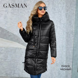Women's Winter Down Jacket 2022 Long Classic Design Zipper Breasted Belt Pocket Women Coat Leisure Parkas