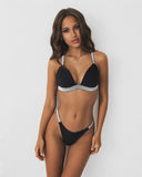 Leoprd Print Micro Bikini Women Push Up Padded Thong Swimwear Female Beach Swimming Suits for Bathing Suit Plavky