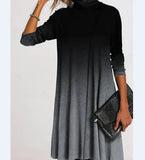 Fashion Printed Collar Long Sleeves Loose