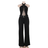 Fongt Autumn 2024 New Women's Clothing Temperament Repair Chicken Eye Strapped Sexy
