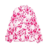 Printed Shirt 7484065 Flower Printed Flute Skirt 7484067 Set-Outfit