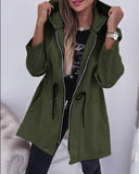 Fongt Fashion Casual Autumn And Winter Hooded Zipper Jacket Women's Clothing