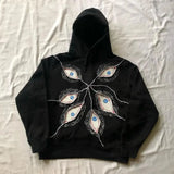 Fongt Demon Eye Series Cotton Hood 90S Vintage Printed T-Shirt L