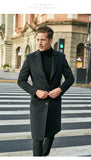 Fongt Men's English Men's Long Coat Long Sleeves And Coat Autumn And Winter Coat