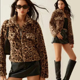 Faux Fur Leopard Jacket-Outfit