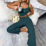 Fongt Pajamas Female Summer Lace Lace Sling Trousers Sexy Babes Lady Home Clothes Two-Piece