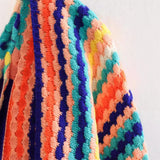 Fongt 2023 New Women's Fashion Classic Colorful Hand Hook Cardigan Sweater 0632768-Outfit