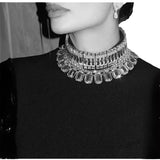 Fashionable Horn Sleeves Water Drilling Black Dress Fashion Elegant Dinner Tweed