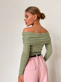 Fongt Knitted Shirt 2025 Spring Women Feel Solid Color Jacket Head Collar Long-Sleeved Knitting Shirt