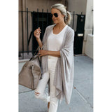 Fongt Spot 2024 Autumn Winter New Cardigan In Long Loose Irregular Hem Coat Female-Outfit