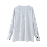 Spring Striped Shirt 2010782 Pajamas Style Trousers 3152406-Outfit