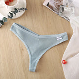 Cotton Feamle Underwear Sexy Panties Women Panties Low Waist Thong Underpants 6 Solid Color Pantys Intimates