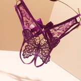 Fongt Sexy Lace Transparent Bow Open Free Off Hot Water-Soluble Flowers 2025 New Summer Trousers