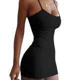 Sexy Nightclub Dress Summer Slim Women's Mini Tight Dress Thin Shoulder Strap Women's Short