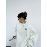 Crew Neck Logo Graphic Sweatshirt-Outfit