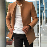 Fongt Men's Casual Men's Coat Autumn And Winter New Trend Men's Solid Color Repair This Coat