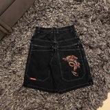 Shorts Y2K Hip Hop 2023 Original Gothic Pocket Baggy Jeans Shorts Man-Outfit
