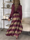 Fongt Women's Long Elegant T-Painted T-Shirted Dress Dress 8085