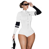 Fongt Knitted High-Collar Zipper Tight-Body Locomotive Hottie Fashion Women's