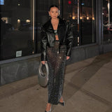 Hot Super Flash Drill Sexy Perspective Bag Hip Skirt Fashion Hot One