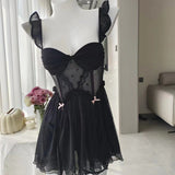 Fongt Sexy Pajamas Women Spring And Autumn Pure Lusty High-End Summer Small Breast Lace Sling Aja Syringe Set