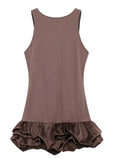Fongt Party Dress Women's Cascadal Short Dress 2025 Dress-Up Long Sleeves Of The Pool