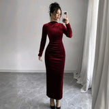 Fongt 2025 New Women's Fashion Dress High Waist Thin Sexy Dress Dress Women