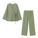 Fongt Explosive Women's Texture Double Thai And Outerwear Trousers Set