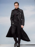 Fongt Men's Spring And Autumn Long Belt Men's Wind Coat Fashion Daily Casual Coat Men