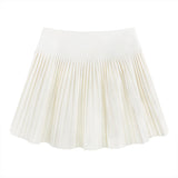 Fongt Man Sweet 100 Folded White Half-Dress Dress 2025 New High-Rise Thin A Anti-Walking Large Skirt