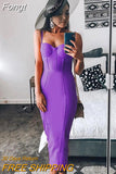 Dress evening 2023 summer women's long maxi bodycon dress ribbed orange red black sexy party dress club birthday