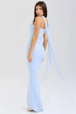 Corset Top With Long Scarves And Body-con Midi Skirt Set-Outfit