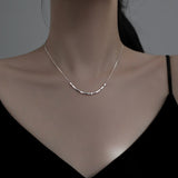 Square Shell Necklace-Outfit