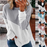 Spring Autumn TShirt Women Clothes Patchwork T-shirts Female O-neck Tee harajuku mujer camisetas Women Long Sleeve Tops