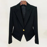 Fongt Quality 2025 Star Fashion A Buckle Lion Buckle Clasp Velvet Blazer Jacket